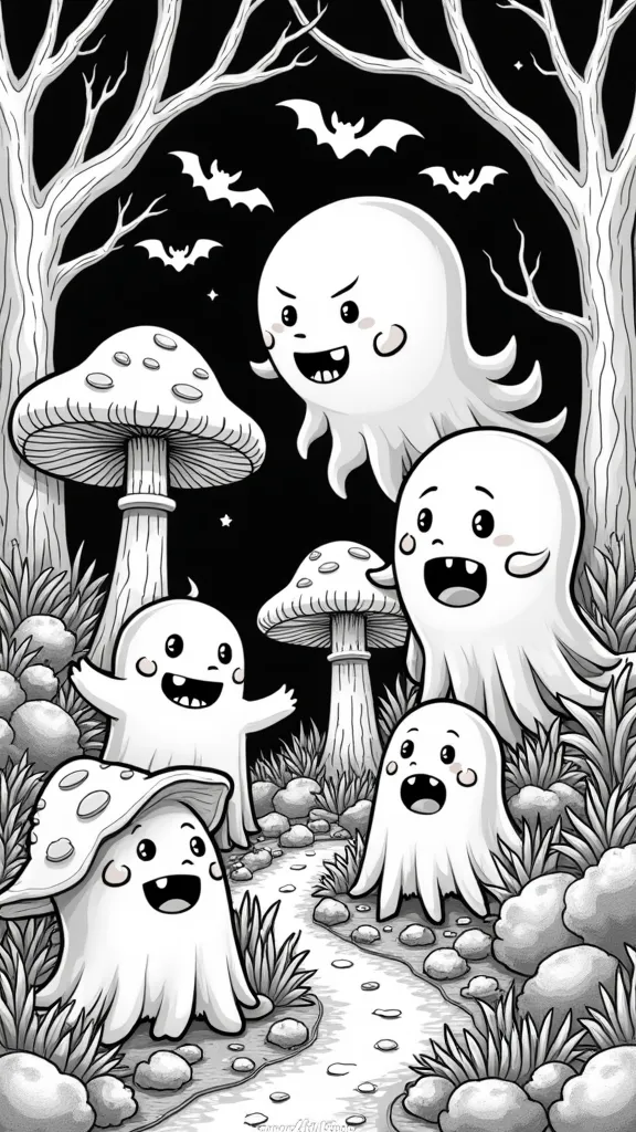 cute and creepy coloring book finished pages